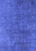 Machine Washable Persian Blue Bohemian Rug, wshurb2443blu