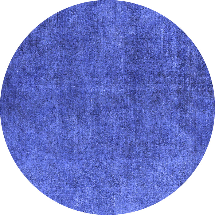 Round Persian Blue Bohemian Rug, urb2443blu
