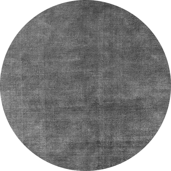 Round Machine Washable Persian Gray Bohemian Rug, wshurb2443gry
