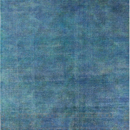 Square Machine Washable Industrial Modern Blue Ivy Blue Rug, wshurb2443
