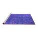 Sideview of Machine Washable Persian Purple Bohemian Area Rugs, wshurb2443pur