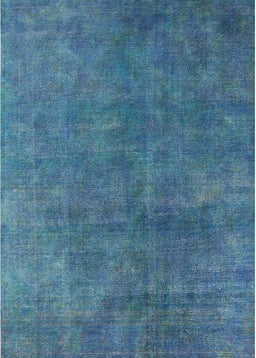 Machine Washable Industrial Modern Blue Ivy Blue Rug, wshurb2443
