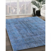 Mid-Century Modern Iceberg Blue Persian Rug, urb2444