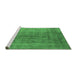 Sideview of Machine Washable Persian Emerald Green Bohemian Area Rugs, wshurb2444emgrn