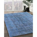 Machine Washable Industrial Modern Iceberg Blue Rug in a Family Room, wshurb2444