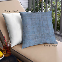 Front View of Mid-Century Modern Urban Square Iceberg Blue Throw Pillow, 18 inch by 18 inch, pwurb2444