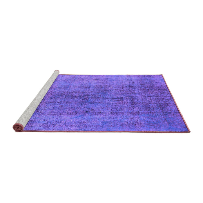 Sideview of Machine Washable Persian Purple Bohemian Area Rugs, wshurb2444pur