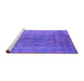 Sideview of Machine Washable Persian Purple Bohemian Area Rugs, wshurb2444pur