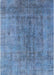 Machine Washable Industrial Modern Iceberg Blue Rug, wshurb2444