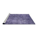 Sideview of Machine Washable Industrial Modern Purple Rug, wshurb2445