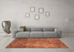 Machine Washable Oriental Orange Industrial Area Rugs in a Living Room, wshurb2445org