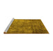 Sideview of Machine Washable Oriental Yellow Industrial Rug, wshurb2445yw