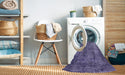 Machine Washable Industrial Modern Purple Rug in a Washing Machine, wshurb2445