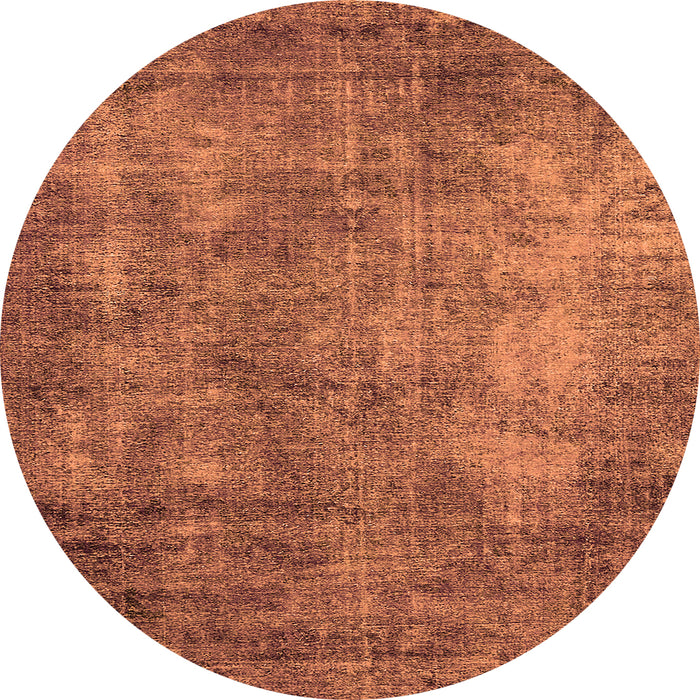 Round Oriental Orange Industrial Rug, urb2445org