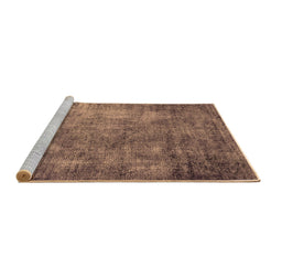 Sideview of Machine Washable Oriental Brown Industrial Rug, wshurb2445brn