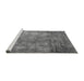 Sideview of Machine Washable Oriental Gray Industrial Rug, wshurb2445gry