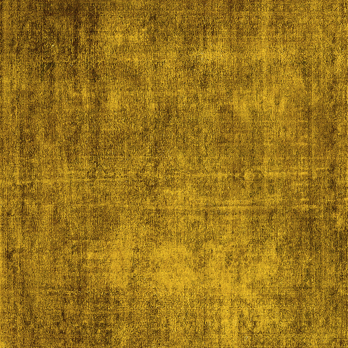 Square Machine Washable Oriental Yellow Industrial Rug, wshurb2445yw