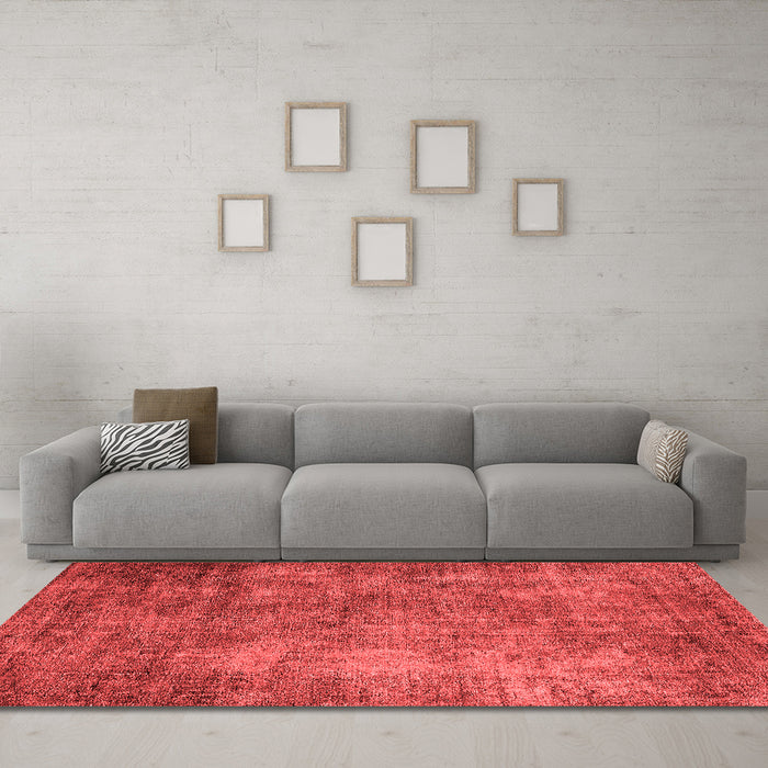 Industrial Red Washable Rugs