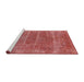 Sideview of Machine Washable Industrial Modern Fire Red Rug, wshurb2446