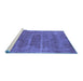 Sideview of Machine Washable Oriental Blue Industrial Rug, wshurb2446blu