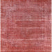 Square Machine Washable Industrial Modern Fire Red Rug, wshurb2446