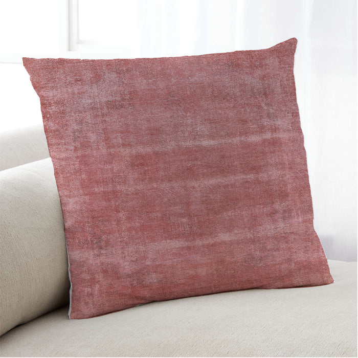 Lifestyle Image of Mid-Century Modern Urban Square Fire Red Throw Pillow, 18 inch by 18 inch, pwurb2446