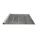 Sideview of Machine Washable Oriental Gray Industrial Rug, wshurb2446gry