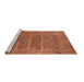 Sideview of Machine Washable Oriental Brown Industrial Rug, wshurb2446brn