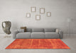 Machine Washable Oriental Orange Industrial Area Rugs in a Living Room, wshurb2446org