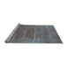 Sideview of Machine Washable Oriental Light Blue Industrial Rug, wshurb2446lblu