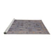 Sideview of Machine Washable Industrial Modern Mauve Taupe Purple Rug, wshurb2447