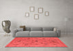 Industrial Red Washable Rugs