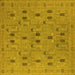 Square Oriental Yellow Industrial Rug, urb2447yw