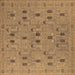 Square Oriental Brown Industrial Rug, urb2447brn