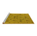 Sideview of Machine Washable Oriental Yellow Industrial Rug, wshurb2447yw