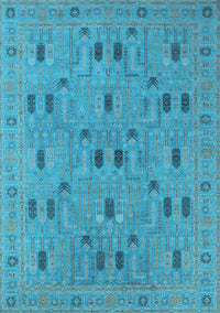 Oriental Light Blue Industrial Rug, urb2447lblu