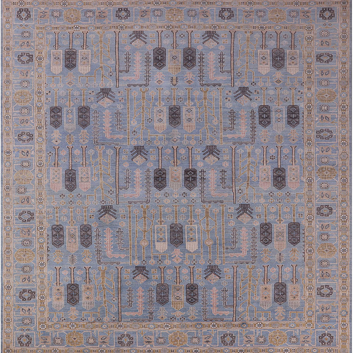 Square Machine Washable Industrial Modern Mauve Taupe Purple Rug, wshurb2447