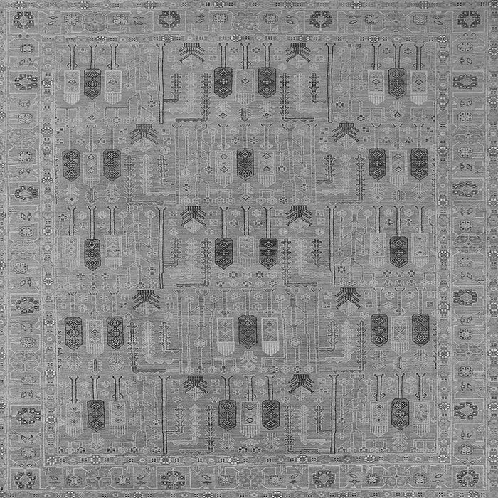 Square Oriental Gray Industrial Rug, urb2447gry