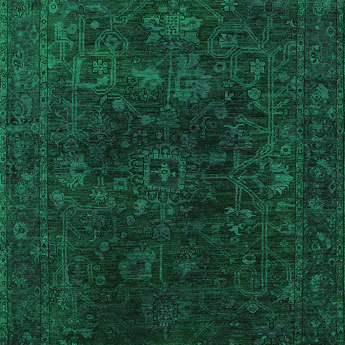 Machine Washable Persian Green Bohemian Area Rugs, wshurb2448grn
