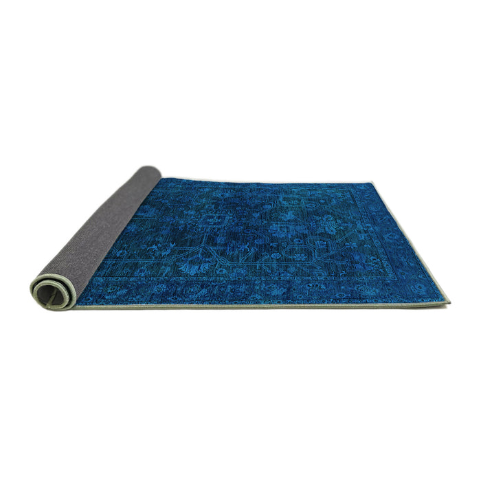 Sideview of Persian Turquoise Bohemian Rug, urb2448turq