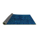 Sideview of Persian Turquoise Bohemian Rug, urb2448turq