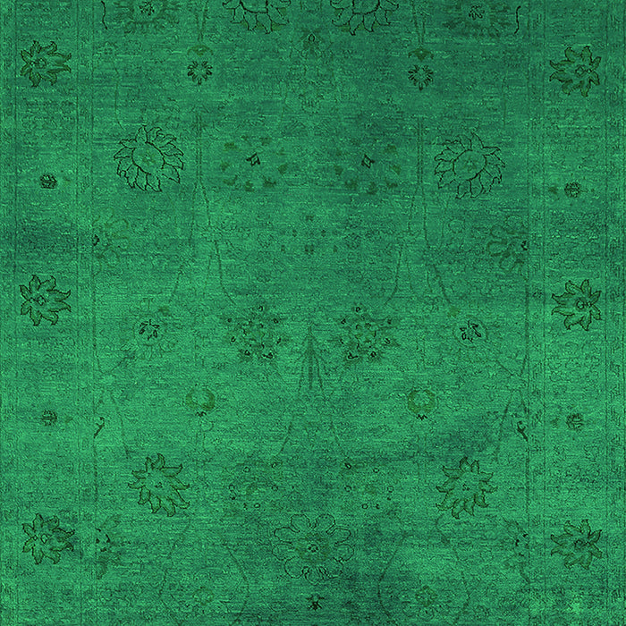 Machine Washable Oriental Green Industrial Area Rugs, wshurb2449grn