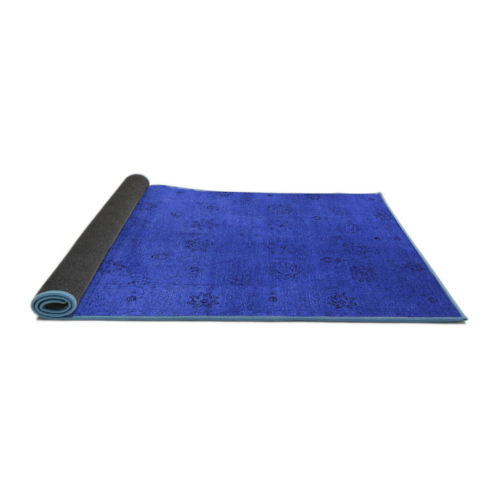 Sideview of Oriental Blue Industrial Rug, urb2449blu