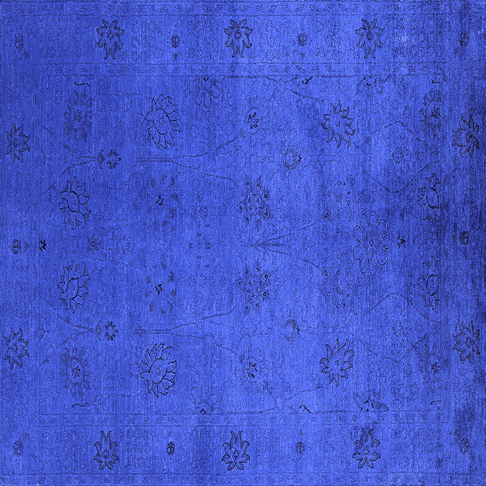 Square Oriental Blue Industrial Rug, urb2449blu