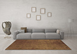 Machine Washable Oriental Orange Industrial Area Rugs in a Living Room, wshurb2449org