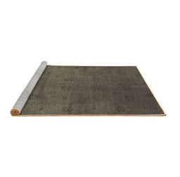 Sideview of Machine Washable Oriental Brown Industrial Rug, wshurb2449brn