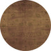 Round Oriental Orange Industrial Rug, urb2449org