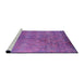 Sideview of Machine Washable Industrial Modern Purple Rug, wshurb2450