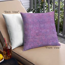 Front View of Mid-Century Modern Urban Square Purple Throw Pillow, 18 inch by 18 inch, pwurb2450