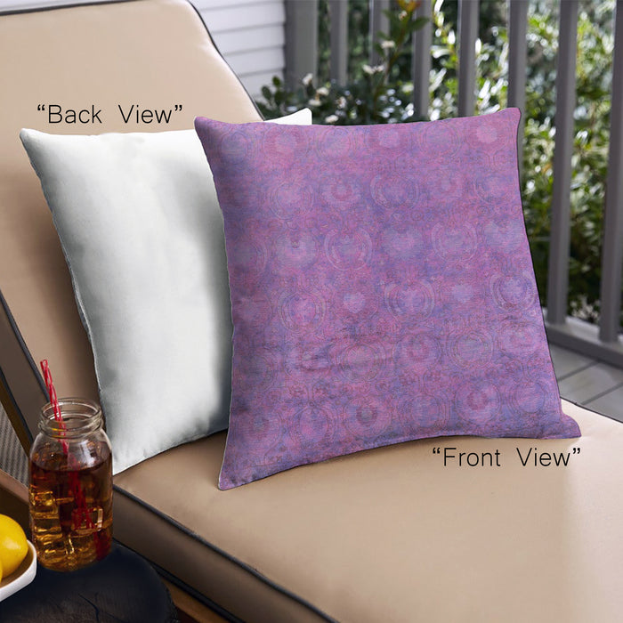 Front View of Mid-Century Modern Urban Square Purple Throw Pillow, 18 inch by 18 inch, pwurb2450